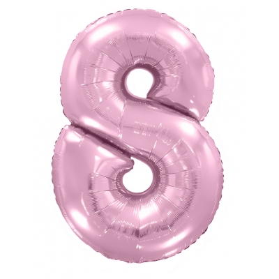 Шар цифра 8 Розовая макарунс