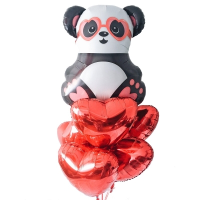 Букет из шаров " Влюбленная панда "