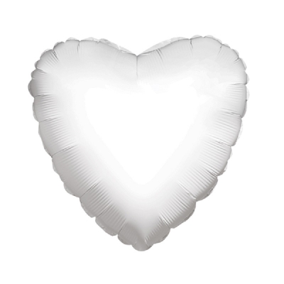 Большой шар сердце " Белое " 45 см