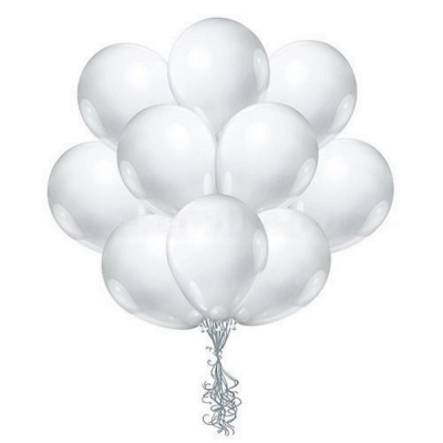 Воздушный шар с гелием -белый