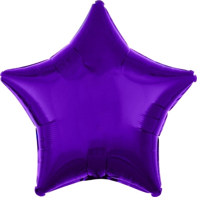 Шар большая звезда " Фиолетовая " 45 см