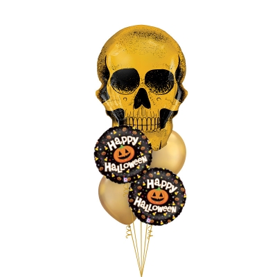 Букет из шаров " Золотой скелет "