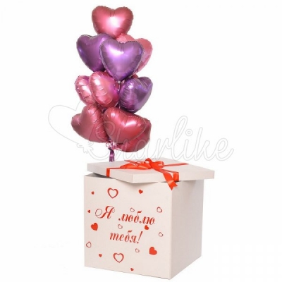 Коробка с шарами " Я Тебя Люблю "
