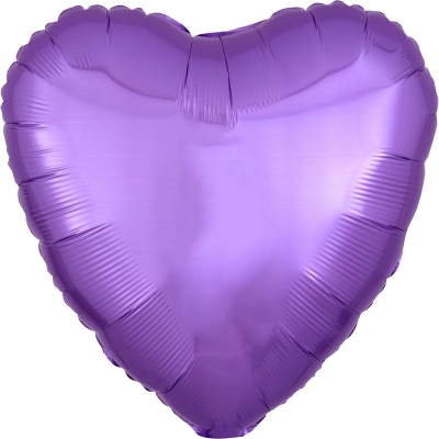 Большой шар сердце " Сиреневое " 45 см