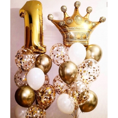 Набор из шаров " Королевское годовасие " с конфетти