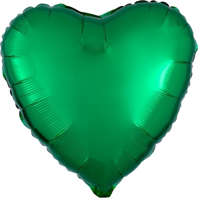 Большой шар сердце " Зелёное " 45 см