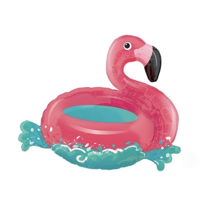 Воздушный шар фигура Фламинго на воде 76 см