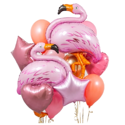 Букет из шаров " Фламинго и шары "